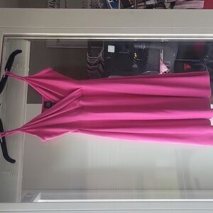 Womens pink crossover neck line summer dress